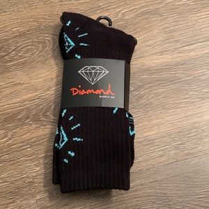 NWT! Diamond Supply Co. Black Socks!